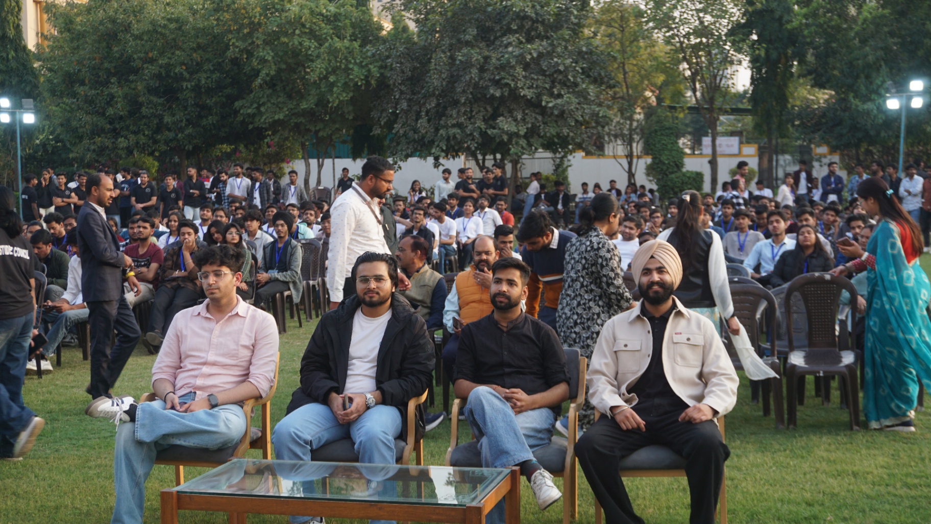 Enigma 2K26 audience and mentors at RIET Jaipur